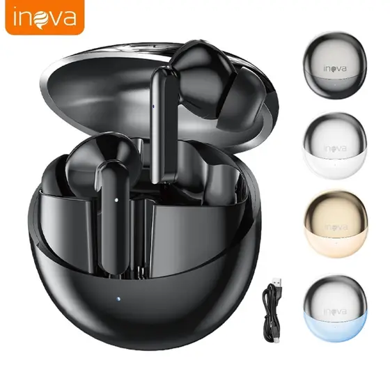 Inova Fone de Ouvido Bluetooth Sem Fio FON-13013 Original 5.4 Bluetooth TWS Esportivo Gamer p/ iPhone Android Samsung