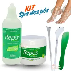 🟢 Kit Spa Dos Pés Amaciante E Removedor Bisturi 483 222 Repos botinha e espatula plástica pé rachado