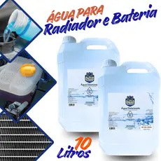 kit 10 litros Água Desmineralizada Radiador Bateria estetica cosmetico autoclave vapor profissional