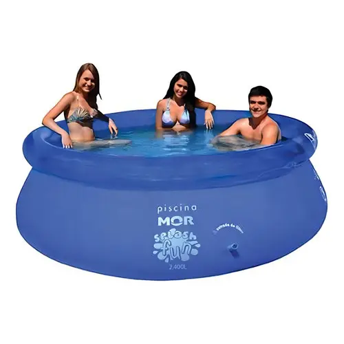 Piscina Inflável Redonda 2.400 Litros Mor Azul 