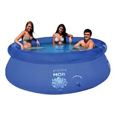 Piscina Inflável Redonda 2.400 Litros Mor Azul 