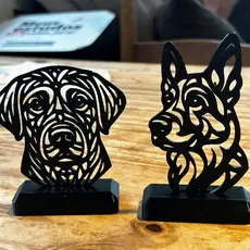 Decoração de mesa silhueta de cães várias raças
