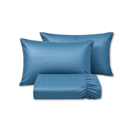 Lençol Queen Size 200 Fios 3 peças Fronhas com Zíper Elástico Suave Macio Resistente Jogo
