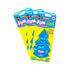 Kit com 3 Cheirinhos Para Carro Odorizante New Fresh Fun Morango Luxcar