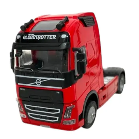Miniatura Volvo Globetrotter Miniatura 1:50 com Luzes e Som – Caminhão de Ferro em Diversas Cores