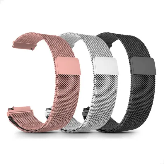Pulseira p/ Relógio Inteligente Smartwatch Magnética Fecho Ajustável 20mm/22mm Com NF Envio Imediato