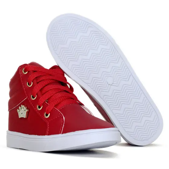 Tênis Infantil  Botinha Feminino Casual Confortável Macio Leve Moderno Cano Alto Fashion Imperdível