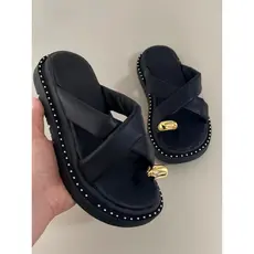 Papete Slim Feminina Plataforma Delicada Para Ocasiões Especiais Tendência Oferta