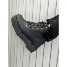 Bota Feminina Coturno Forrado com Pelo | Estilo Inverno Confortável e Moderna