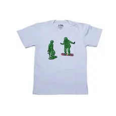 Camiseta Infantil Branca Estampa Soldadinhos – 100% Algodão