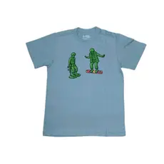 Camiseta Infantil Verde Atlântico Estampa Soldadinhos – 100% Algodão