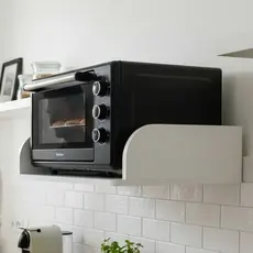 Suporte Nicho Para Microondas Em MDF Branco Reforçado