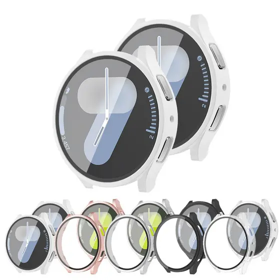 Capa com película temperada para Samsung Galaxy Watch 7 40mm 44mm case do Relógio