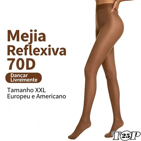 Meia Calça De Oléo Fio 70D Plus Size – Veste do 36 ao 54 | Conforto e Alta Elasticidade