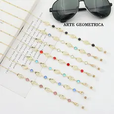 Corrente para óculos em formato de folha丨Feito à mão, estilo moderno.