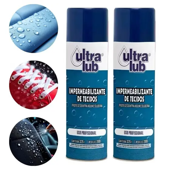 Impermeabilizante de Tecidos Ultra Lub 325ml - Tênis, Sofá e Artesanato | Envio imediato