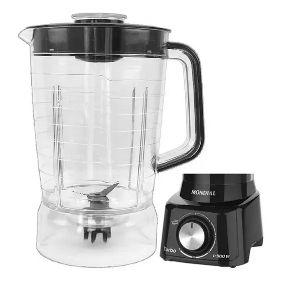 Copo Para Liquidificador Compatível Mondial L-850 L-900w Preto