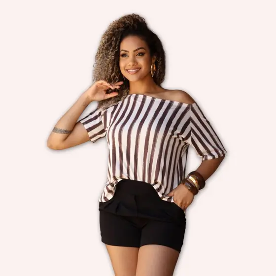 Blusa Feminina Canoa Estampadas – Conforto e Estilo para o Dia a Dia