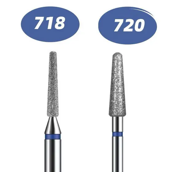 1 ou 2 Brocas Ponta Diamantada n°718/720/Esférica 4mm e Tungstênio para cutilagem Russa