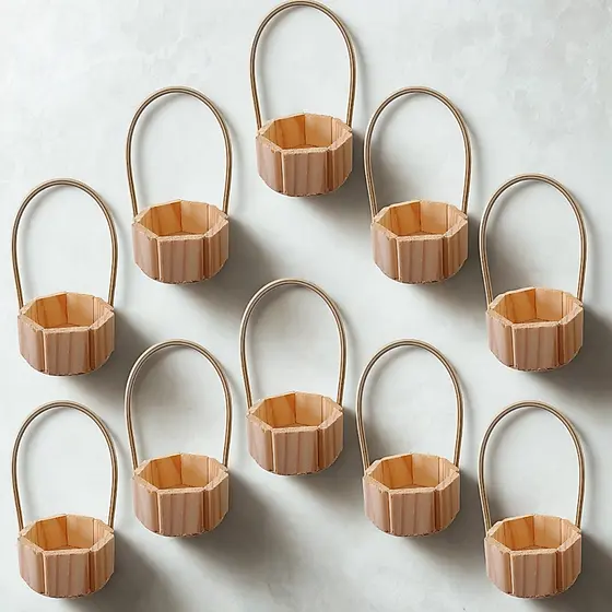 Kit 10 Cestas 11cm Lembrancinhas para Decorações e Presentes