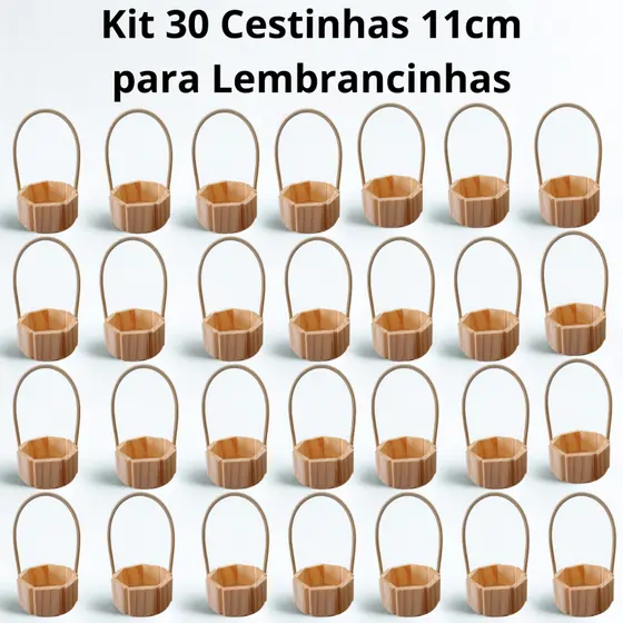 Kit 30 Cestinhas 11 cm Lembrancinhas para presentes e decorações de Páscoa