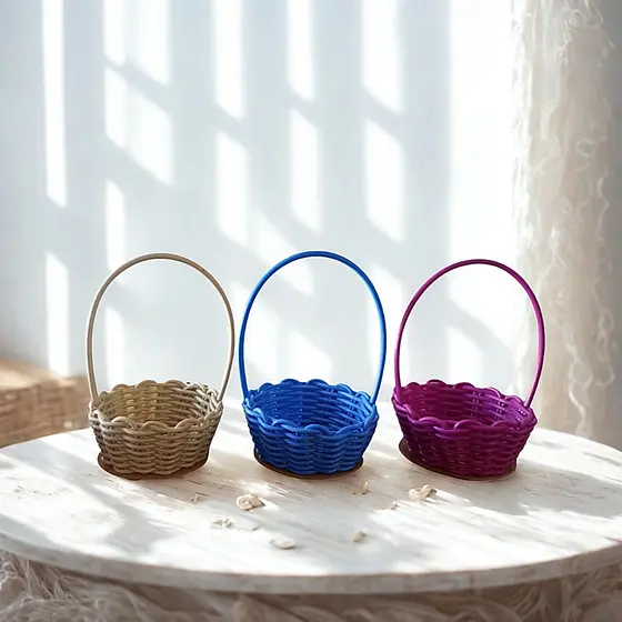 kit 5 Cestinhas Sintéticas Lembrancinhas para presente e decorações Páscoa