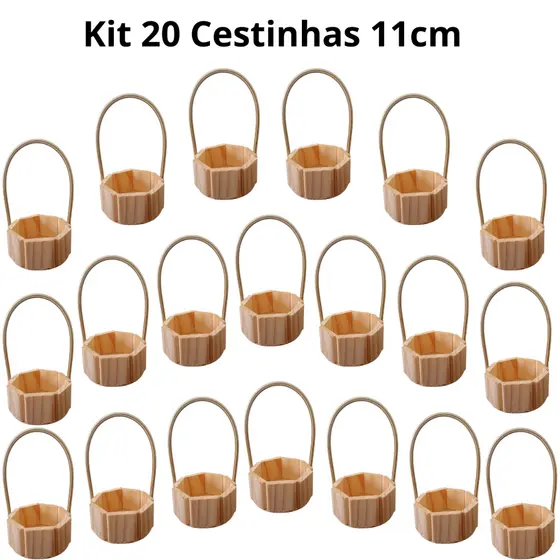 Kit 20 Cestinhas 11 cm Lembrancinhas para Presentes e Decorações