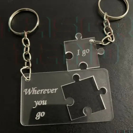 CHAVEIRO QUEBRA CABEÇA PERSONALIZADO COM FRASE OU NOME - PRESENTE CASAL, AMIZADE, FAMILIA.