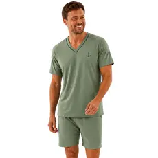 Pijama Masculino Liso Curto Verão Short e Camisa Manga Curta Pijama de Homem Confortável