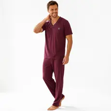 Pijama Masculino Meia Manga e Calça Meia Estação Pijama de Homem Malha Dia a Dia