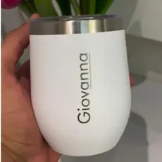 Kits de Copo Cuia PERSONALIZADO Térmico 360ml Aço Inox com Nome ou Logo