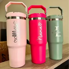 Garrafa PERSONALIZADA Térmica Flip com Alça 900ml Aço Inoxidável Isolamento Térmico Dupla Camada Tumbler Térmico Flip