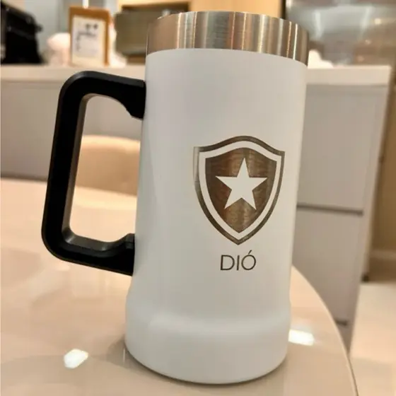 Caneca inox 700mL Grande Personalizada mantém gelado por horas copo 700ml