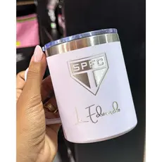 Caneca PERSONALIZADA Térmica 320 ML com tampa bebidas quentes ou frias NOME E LOGO 360ml