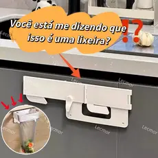 Lixeira Dobrável Montada Na Parede Suporte de Sacola Multiuso Para Cozinha Banheiro