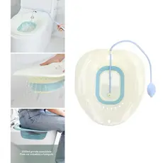 Bacia de Assento de Banho Portátil Dobrável para Vaso Sanitário Pós-Parto, Hemorroidas e Higiene Íntima