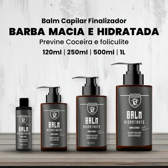 Balm Hidratante Barba e Cabelo Perfumado com Proteção Térmica Street Barbers