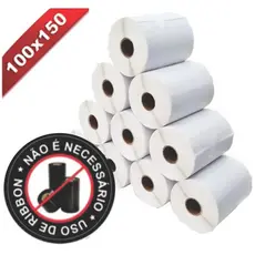 1 Rolos Etiqueta Térmica 10x15 Cm / 100x150mm C\ Serrilha Para E-Commerce Rolo com 200 Etiquetas