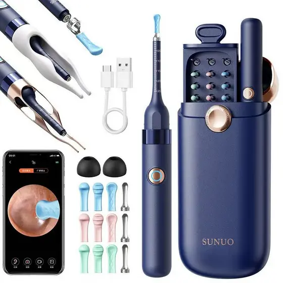 2025 Novo Earsight Plus i35R Visual Limpador De Ouvido Earpick Dobrável HD Pinça Clipável Tudo-Em-1 Haste Da Orelha Kits