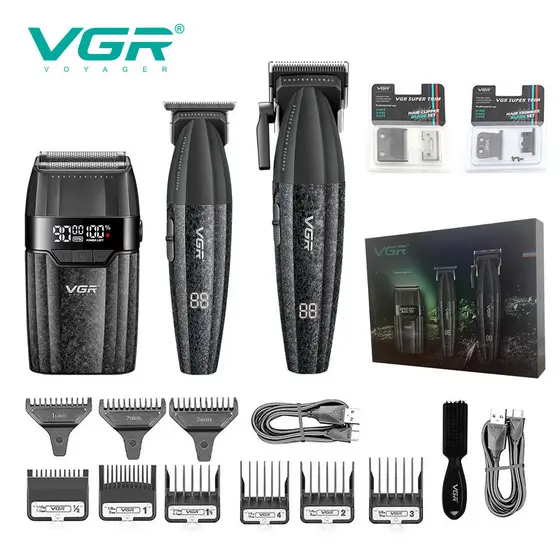 Máquina De Cortar Cabelo Profissional VGR Mais Vendida , Corte De Elétrica De 9000 RPM , Aparador Recarregável Para Home