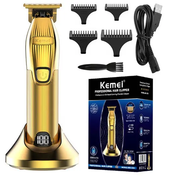 Kemei Máquina De Cortar Cabelo Elétrica Recarregável KM-i32S Carregamento Rápido E Longo Tempo Usando Salão De Beleza Ap