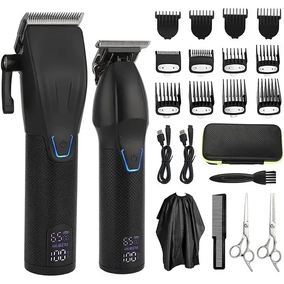 Ajustador De Aparador De Cabelo Profissional Para Homens , Barba Sem Fio , Máquina De Corte Barbeiros