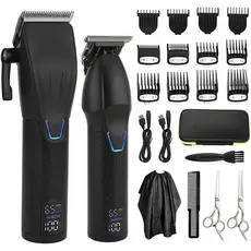 Ajustador De Aparador De Cabelo Profissional Para Homens , Barba Sem Fio , Máquina De Corte Barbeiros