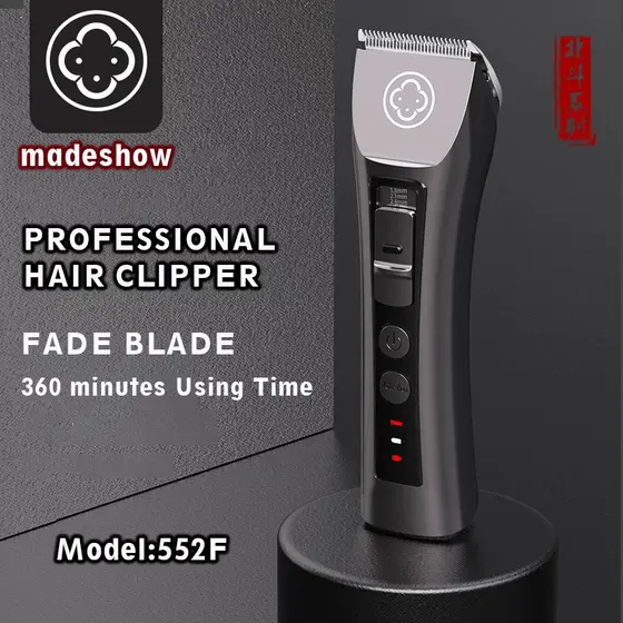 Madeshow 552F Máquina De Cortar Cabelo Profissional FADE Blade Aparador De Para Homem Barbearia Casa
