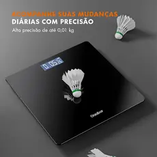 Gaabor Balança Digital de Peso, capacidade até 180kg, com vidro temperado de alta qualidade