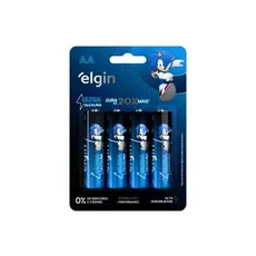 Pilha Ultra Alcalina AA  – Cartela com 4 Unidades Comum