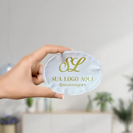 Bolsa térmica em gel - PERSONALIZADA - KIT com 10un - Oval 10x8 - Cores Diversas