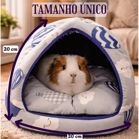 Cama Caminha Pet Oca 2x1 Oquinha Para Porquinho Da Índia Macho e Fêmea Tam Único