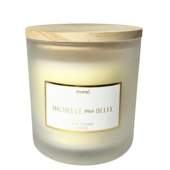 Vela Aromatica Bon Voyage Tampa Madeira 200g Quarto Sala Michelle Ma Belle