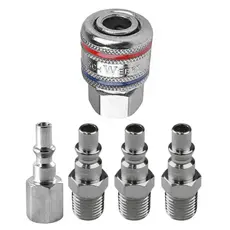 Kit Engate Rápido 1/4 c/ 5 Peças P/ Compressor De Ar Conectores